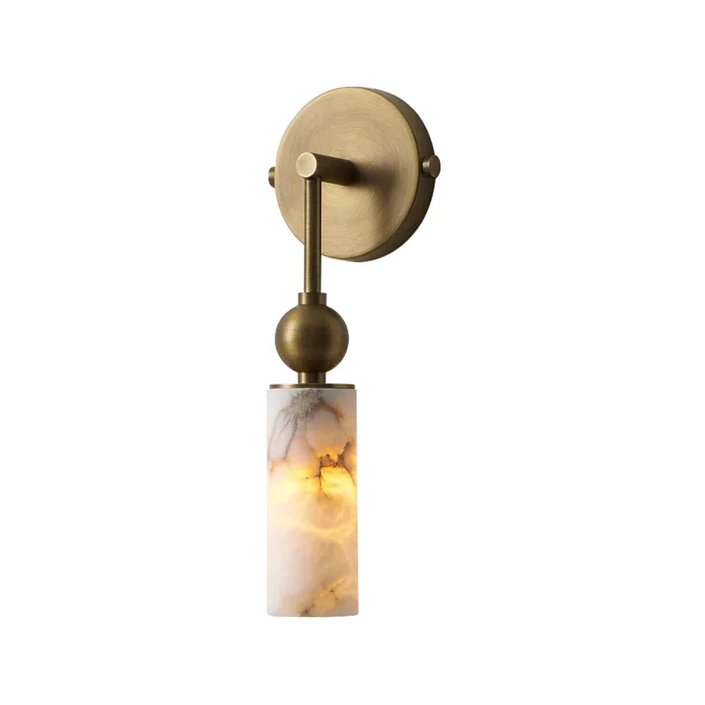 Cylindrical Harlin Alabaster Wall Lamp - Tianguang Alabaster Lighting