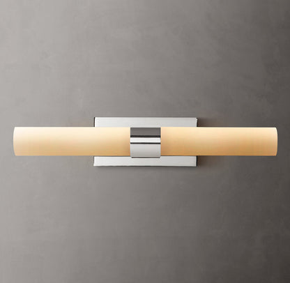 Ravelle Milk Glass Linear Wall Light, Bathroom Wall Sconce, detail 17