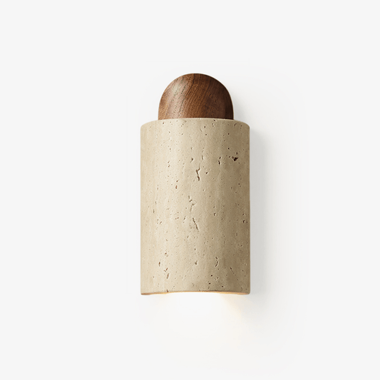 Travertine Cylinder Cap Wall Light - Tianguang Alabaster Lighting