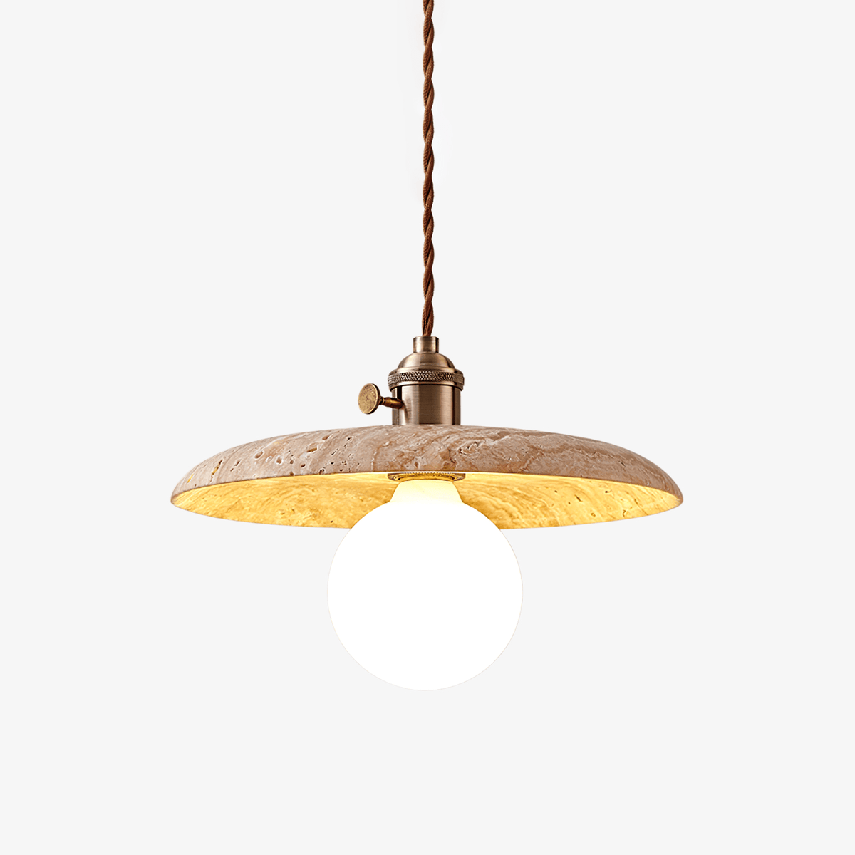 Renzo Travertine Pendant Light - Tianguang Alabaster Lighting
