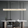 60" Natural Marble Dining Room Light Fixture Chandelier - Tianguang Alabaster Lighting