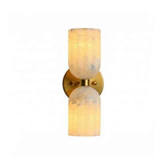 Dual Alabaster Pillar Wall Sconce - Tianguang Alabaster Lighting