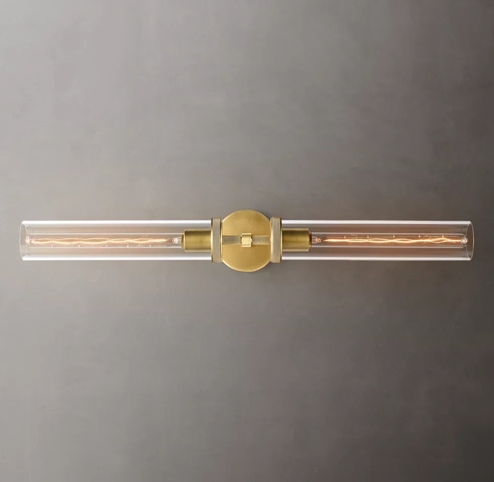 Lambeth Knurled Grand Linear Wall Light, Bathroom Wall Sconce, detail 7