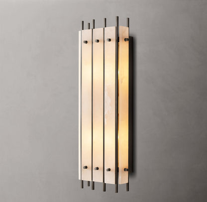 San Marco Alabaster Grand Box Sconce, Bedroom Wall Sconce, detail 3