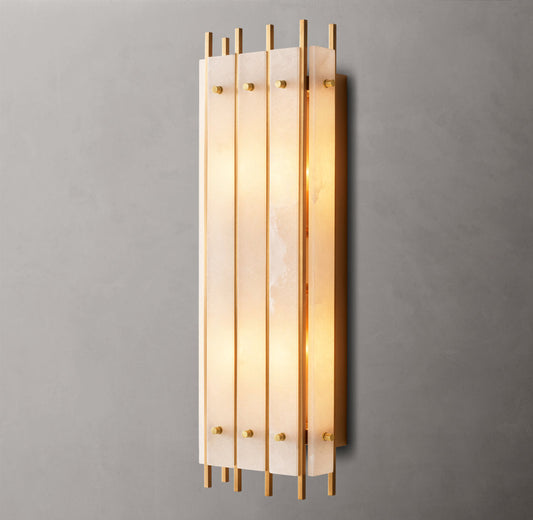 San Marco Alabaster Grand Rectangular Sconce - Tianguang Alabaster Lighting