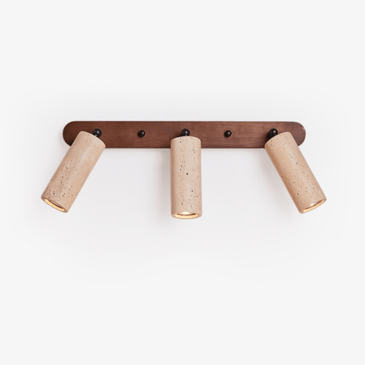Travertine Triple Spotlight Wall Lamp - Tianguang Alabaster Lighting