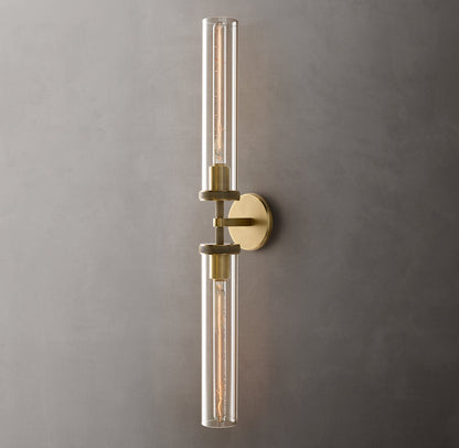 Lambeth Knurled Grand Linear Wall Light, Bathroom Wall Sconce, Dimensions Overall: 30"