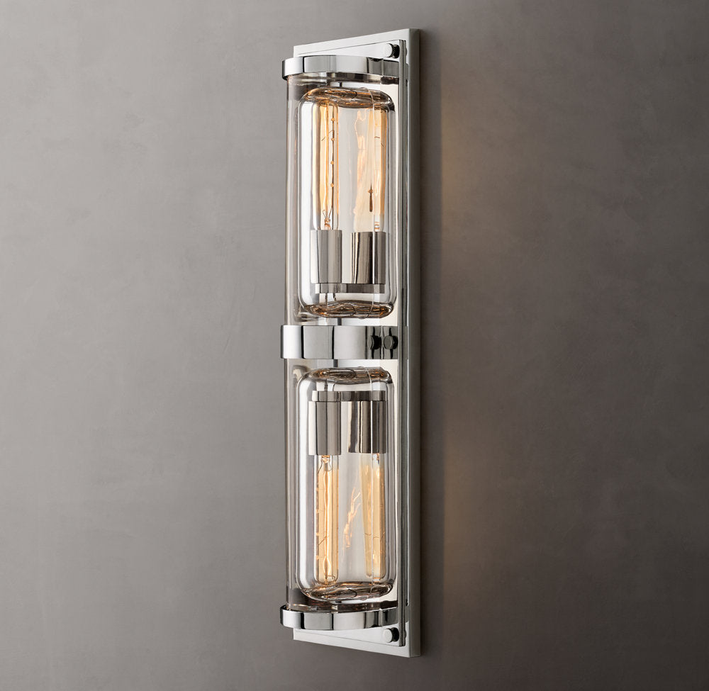 Savile Circular Linear Sconce, Bathroom Wall Sconce, detail 17