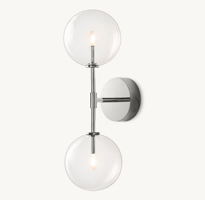 Glass Globe Linear Wall Light, Bathroom Wall Sconce, detail 13