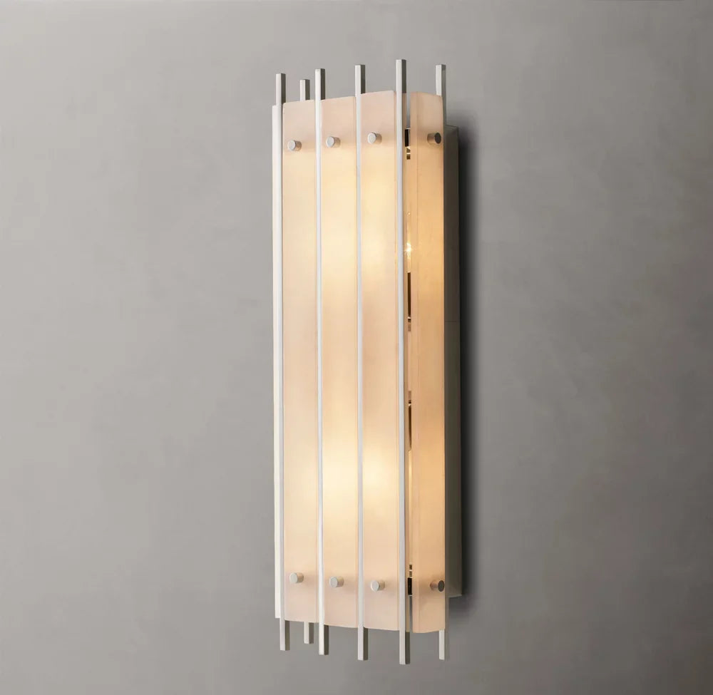 San Marco Alabaster Grand Box Sconce, Bedroom Wall Sconce, detail 13
