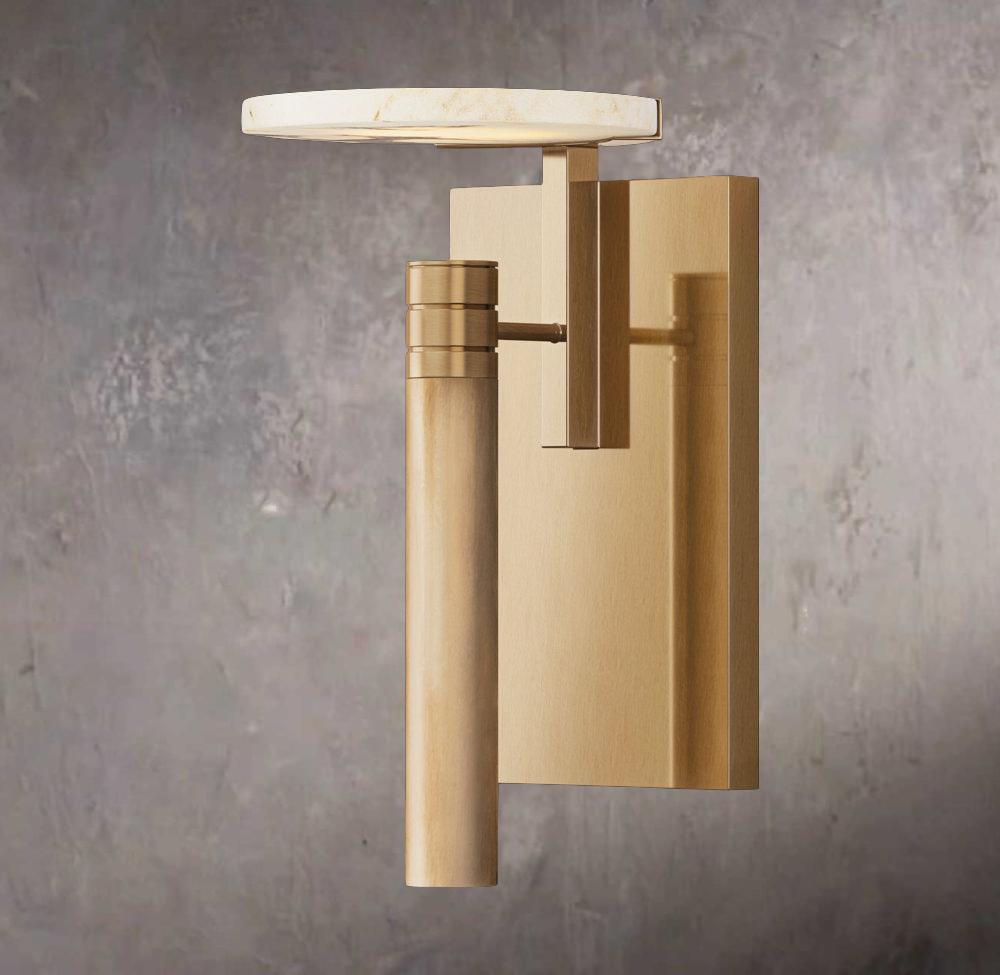 Melanges Disc Alabaster Wall Sconce - Tianguang Alabaster Lighting