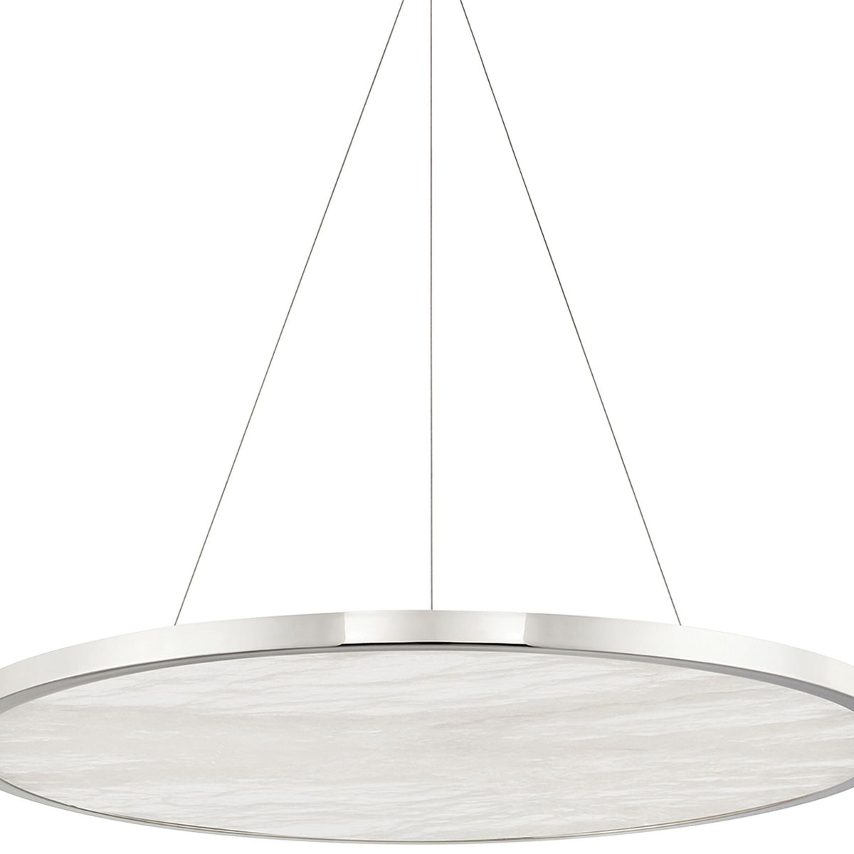 Eastport 36" Wide Polished Nickel LED Alabaster Pendant Light - Tianguang Alabaster Lighting