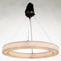Alabaster Aureole 31.25 inch Pendant Ceiling Lamp, Medium Chandelier - Tianguang Alabaster Lighting