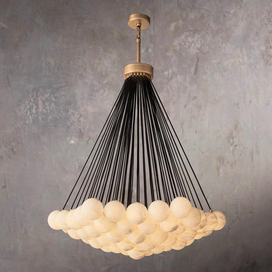 Toile Pendant Light Alabaster Chandelier - Tianguang Alabaster Lighting