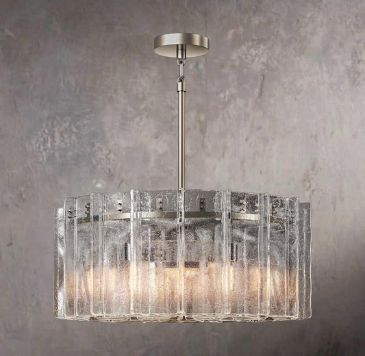 San Marcos Carved Alabaster Multi-Tier Round Chandelier 37" - Tianguang Alabaster Lighting