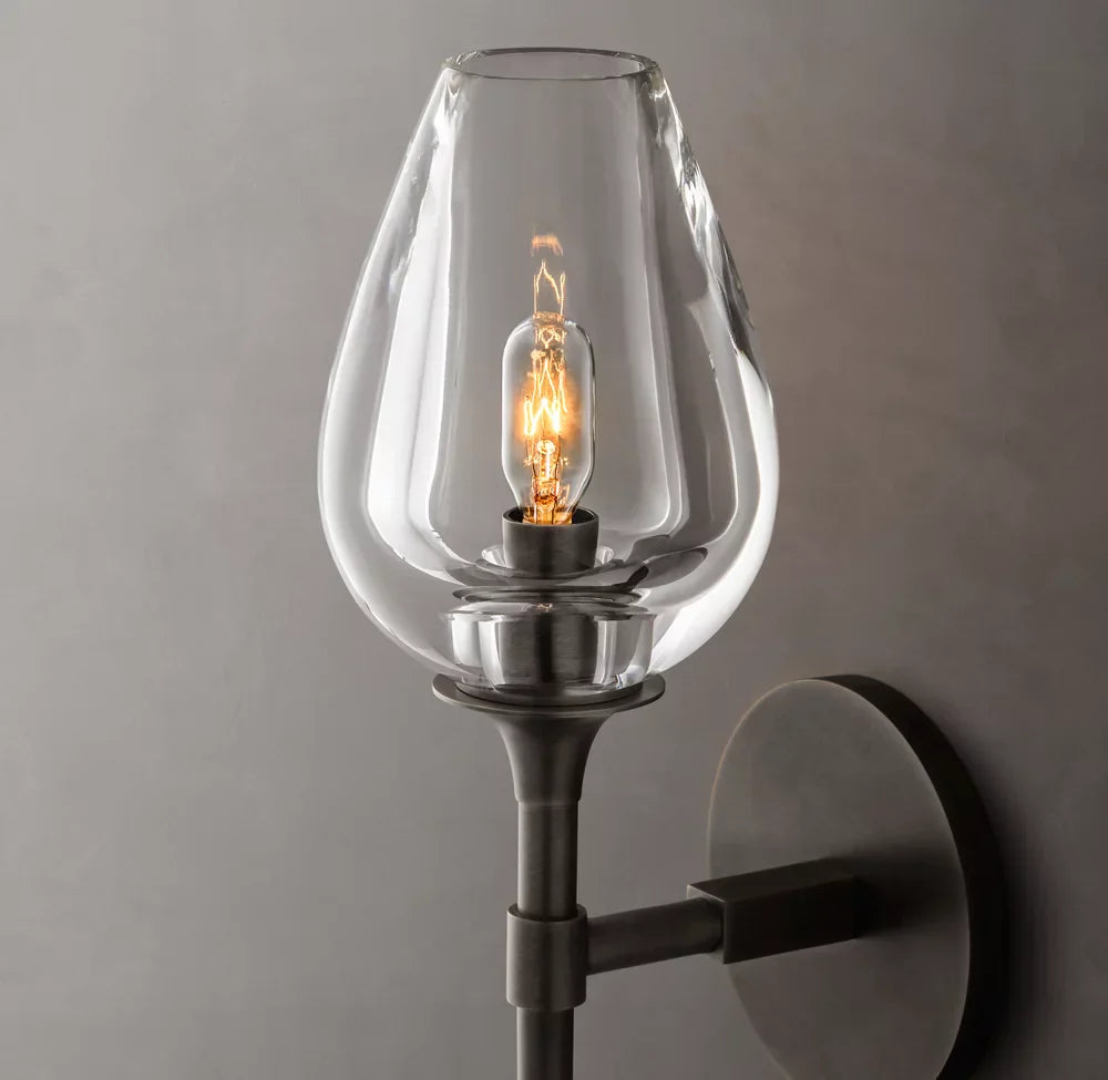 Tulip Grand Wall Light - 5"W x 7"D x 24"H, Bathroom Wall Sconce, detail 12