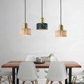 Circular Electroplated Metal LED Vintage Kitchen Marble Pendant Lighting - Tianguang Alabaster Lighting