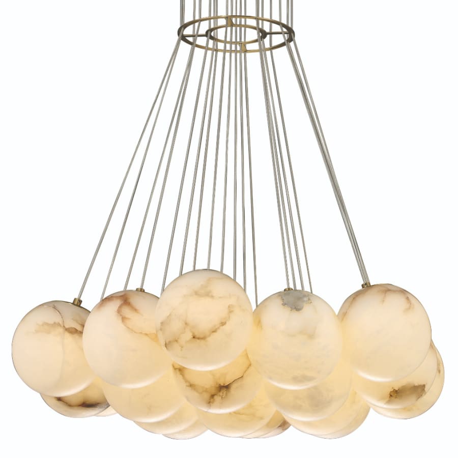 Kepler 29" Wide LED Multi Light Pendant with Alabaster Shades - Tianguang Alabaster Lighting