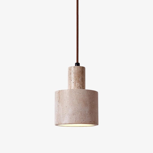 Cylindrical Travertine Pendant Lamp - Tianguang Alabaster Lighting