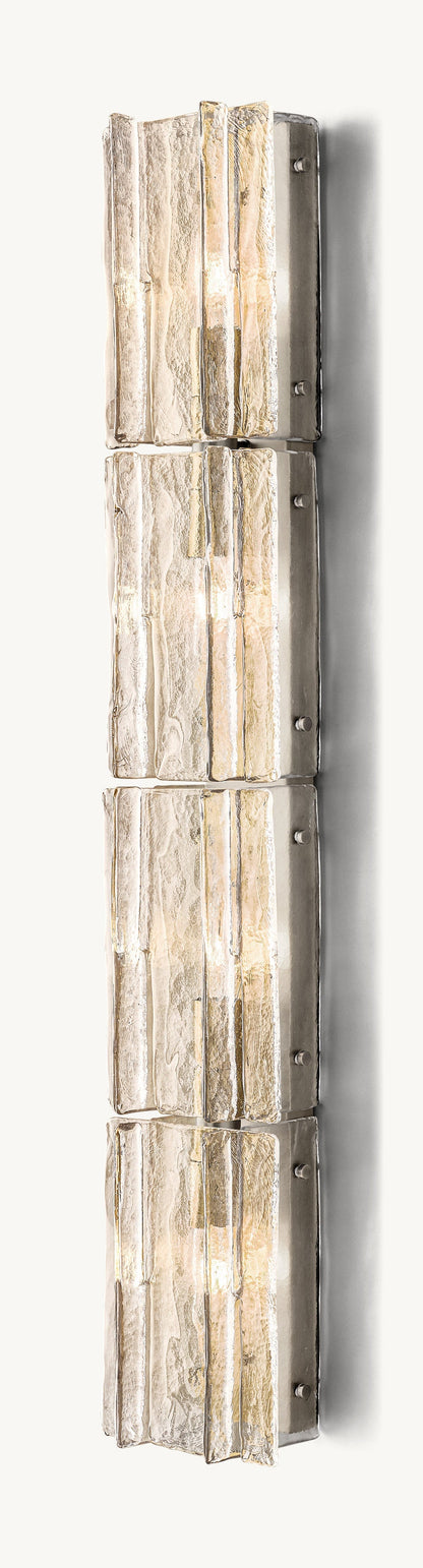 Lattice Clear Glass Grand Wall Light, Bedroom Wall Sconce, detail 12
