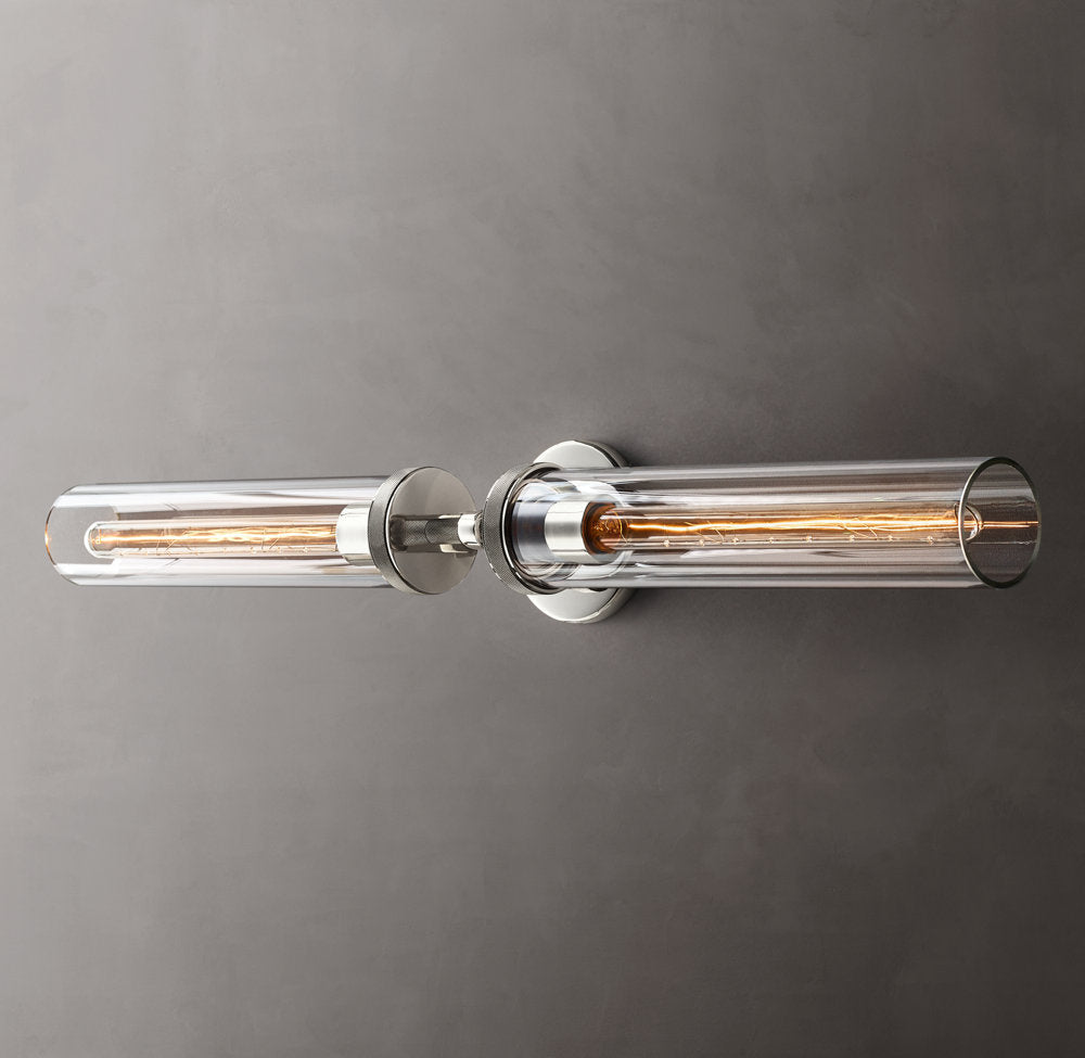 Lambeth Knurled Grand Linear Wall Light, Bathroom Wall Sconce, detail 14