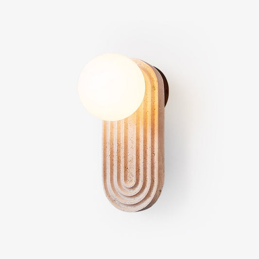 Arco Travertine Wall Light - Tianguang Alabaster Lighting