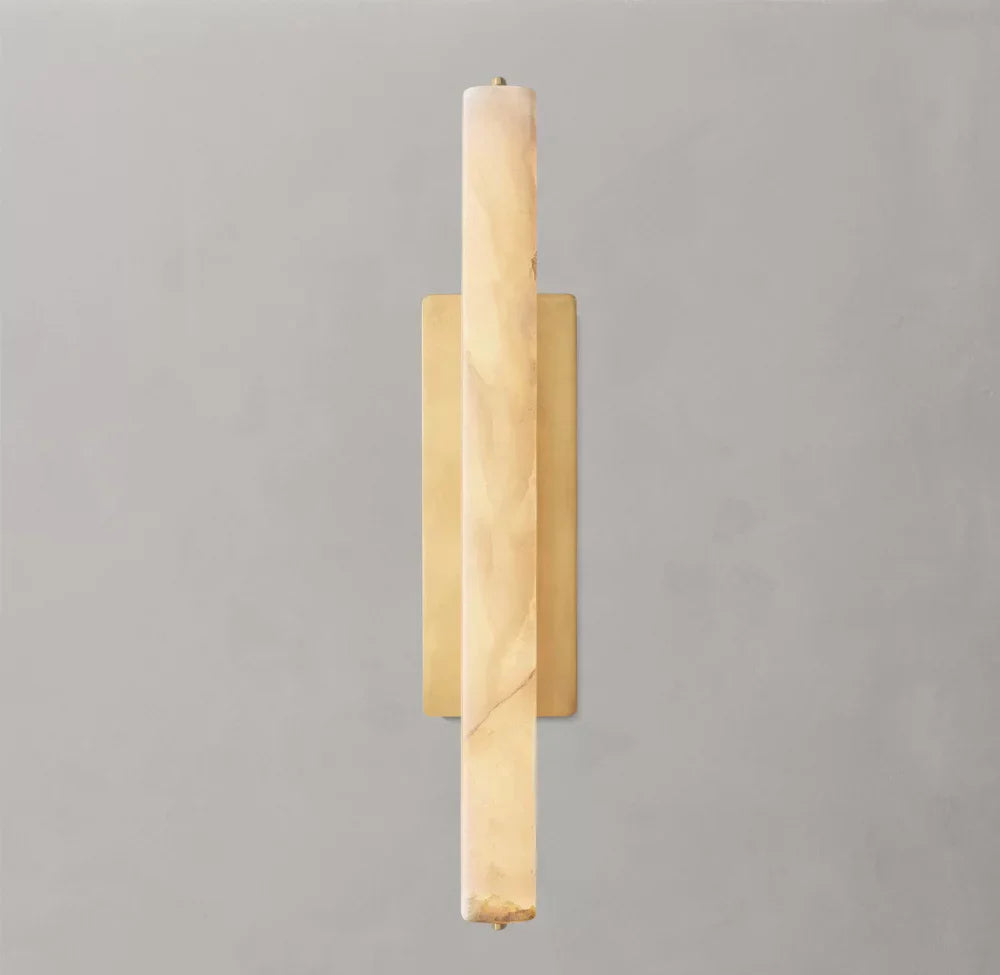 Audubon Alabaster Single Wall Light, Hardwired Wall Sconce, detail 7