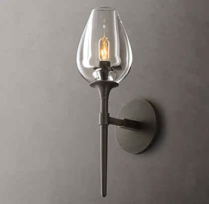 Tulip Single Wall Light, Bathroom Wall Sconce, detail 3