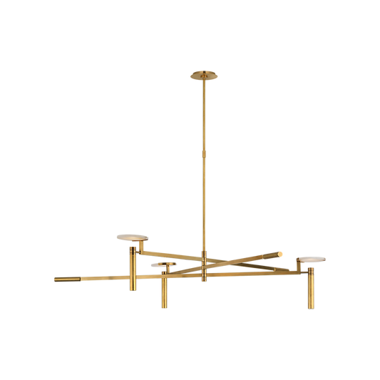 Melange Grande Floating Disc Alabaster Chandelier - Tianguang Alabaster Lighting