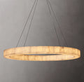 Rivage Lueur Round Calcite Chandelier 60" - Tianguang Alabaster Lighting