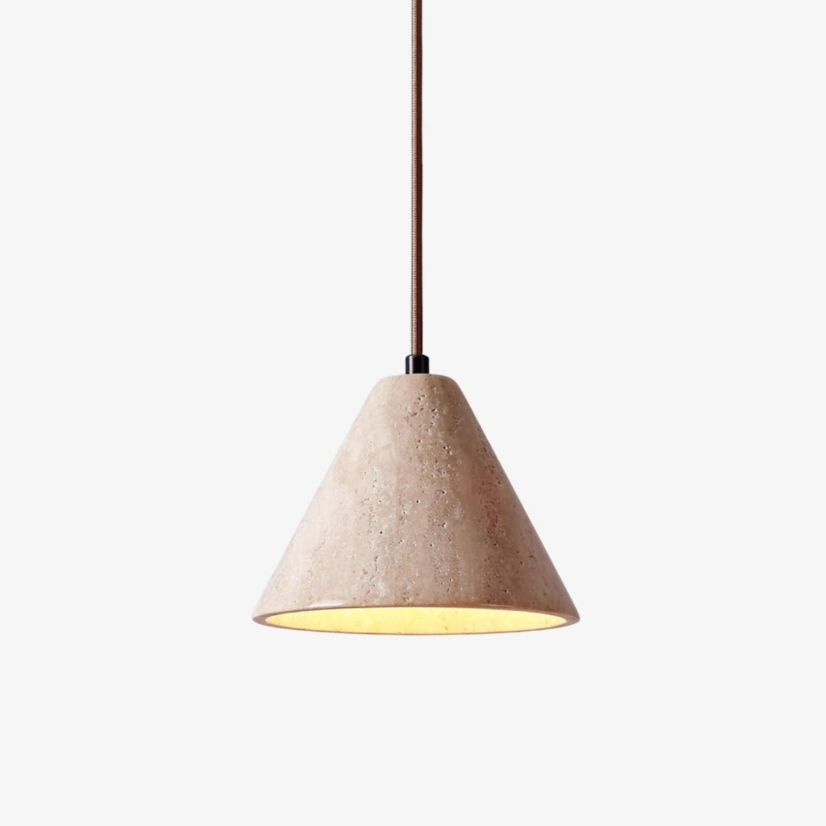 Solis Cone Travertine Pendant Lamp - Tianguang Alabaster Lighting