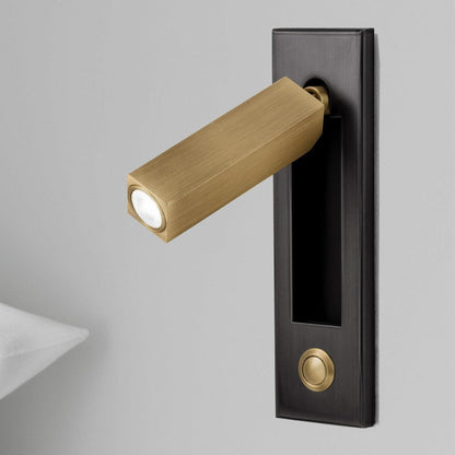 Metal Flush-Fold Bedside Reading Light, Bedroom Wall Sconce, detail 13