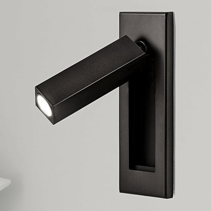 Metal Flush-Fold Bedside Reading Light, Bedroom Wall Sconce, Aluminum alloy, Dia 5cm x H 15.5cm cylinder