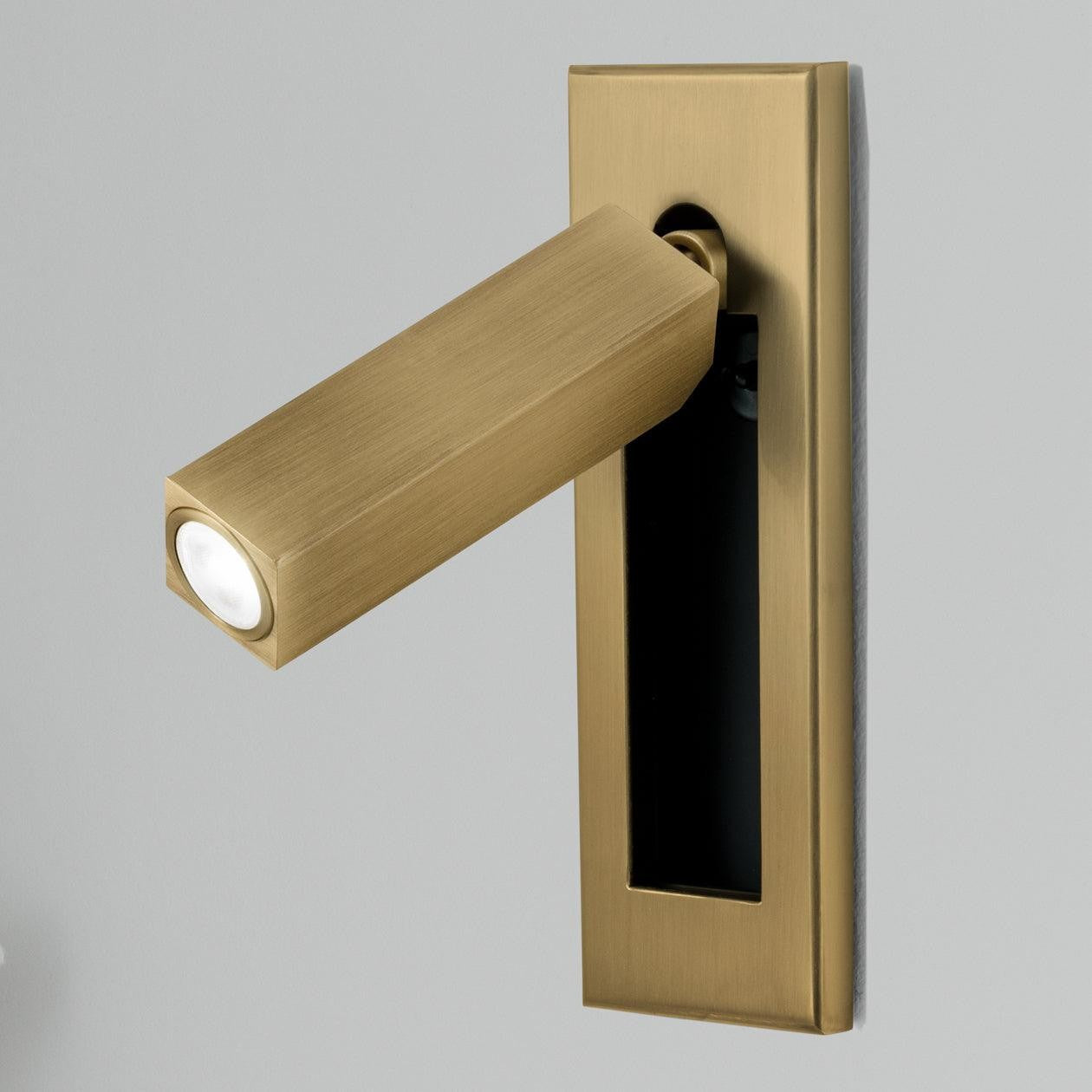 Metal Flush-Fold Bedside Reading Light, Bedroom Wall Sconce, detail 4