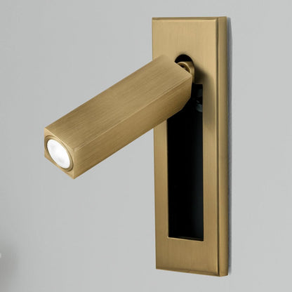 Metal Flush-Fold Bedside Reading Light, Bedroom Wall Sconce, detail 4