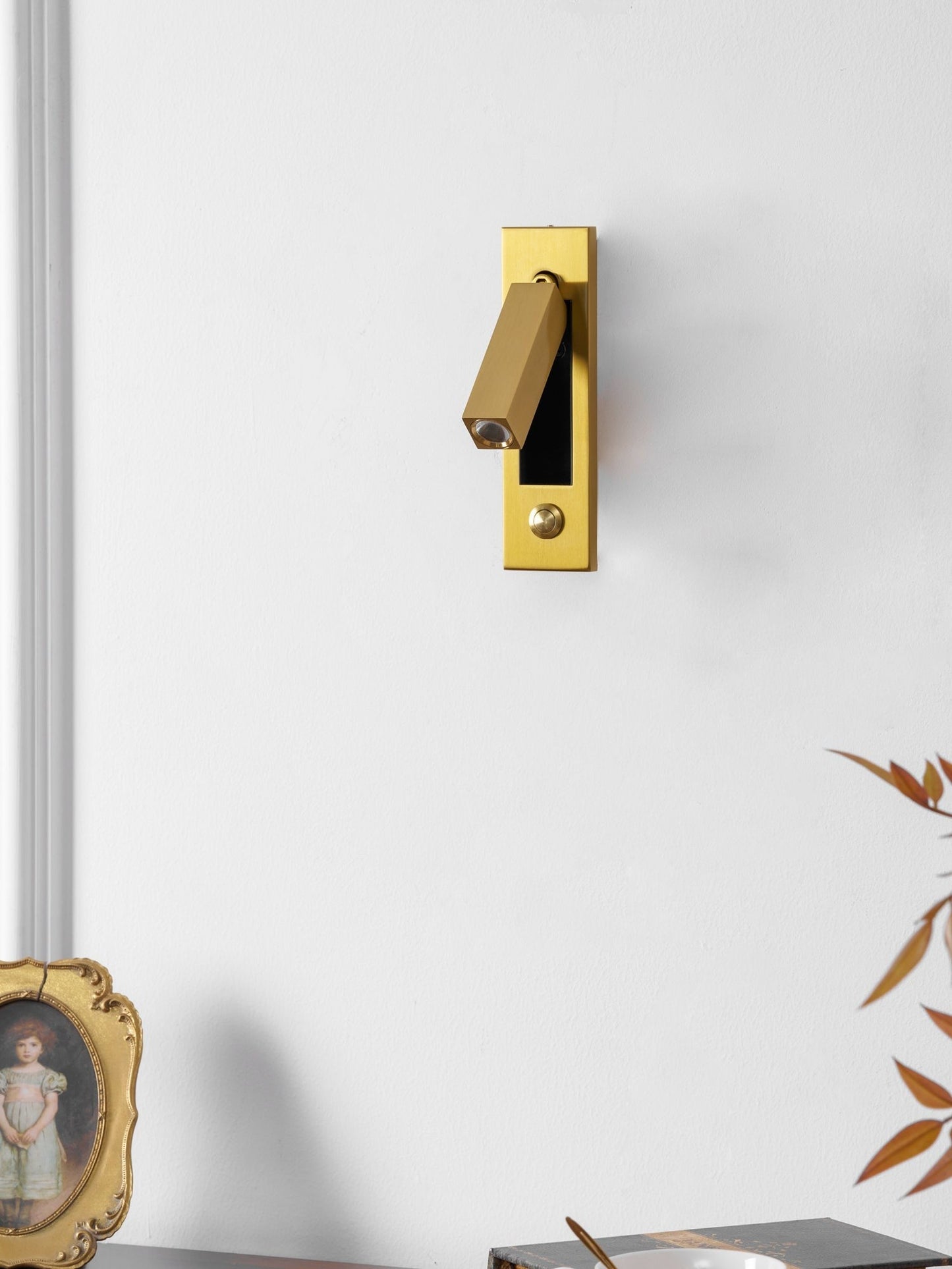 Metal Flush-Fold Bedside Reading Light, Bedroom Wall Sconce, detail 80