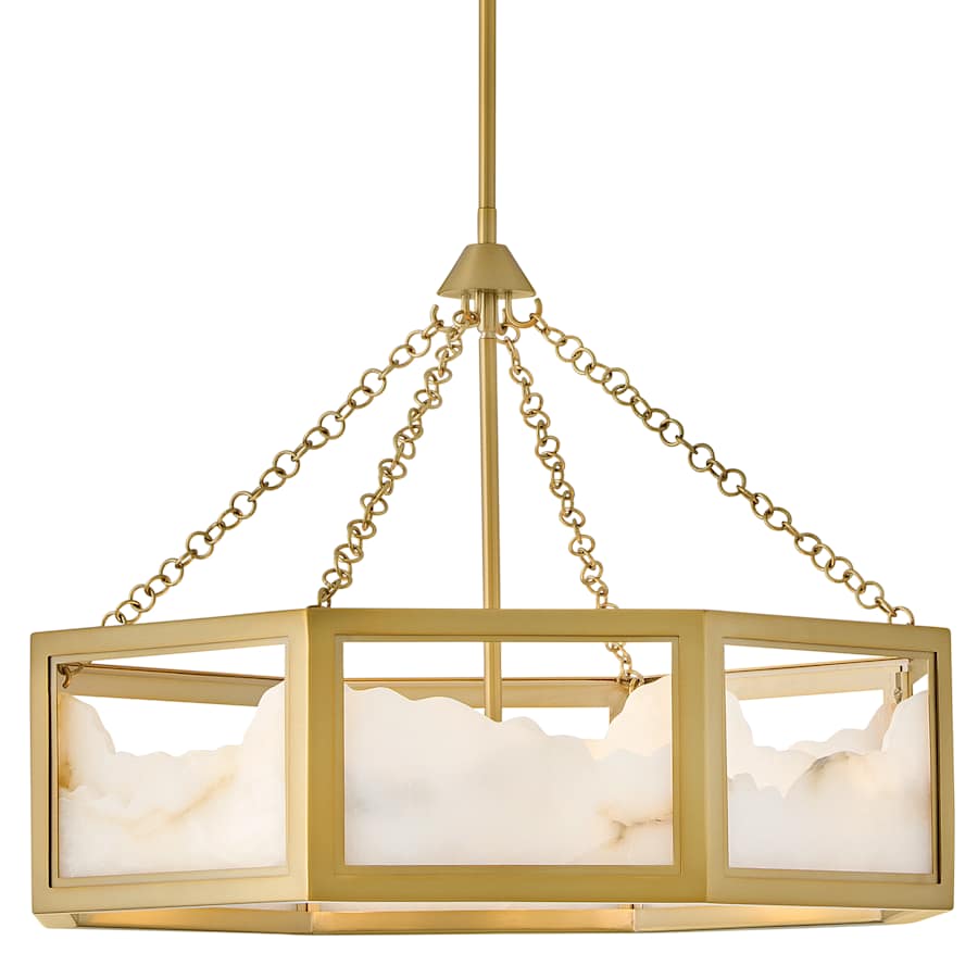 Veleta 8 Light 26" Wide Alabaster Pendant - Tianguang Alabaster Lighting
