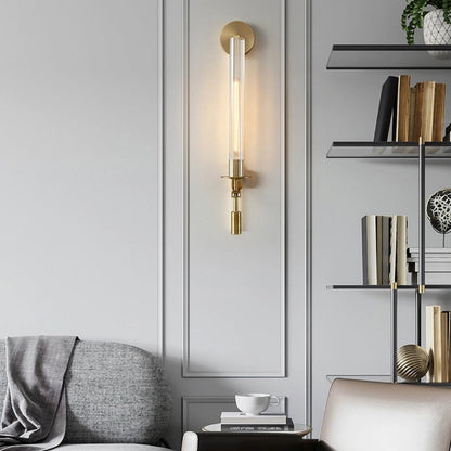 French Ribbed Glass Wall Light, Bedroom Wall Sconce, detail 25