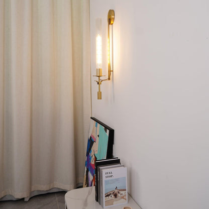 French Ribbed Glass Wall Light, Bedroom Wall Sconce, detail 44