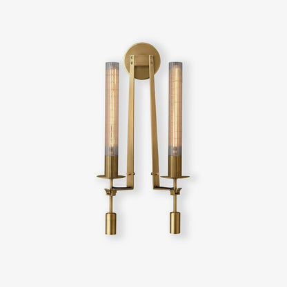 French Ribbed Glass Wall Light, Bedroom Wall Sconce, detail 7