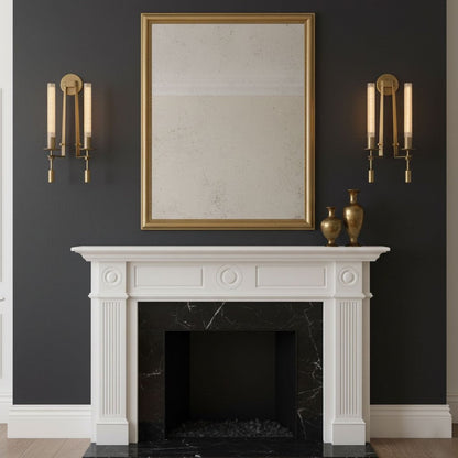 French Ribbed Glass Wall Light, Bedroom Wall Sconce, detail 8