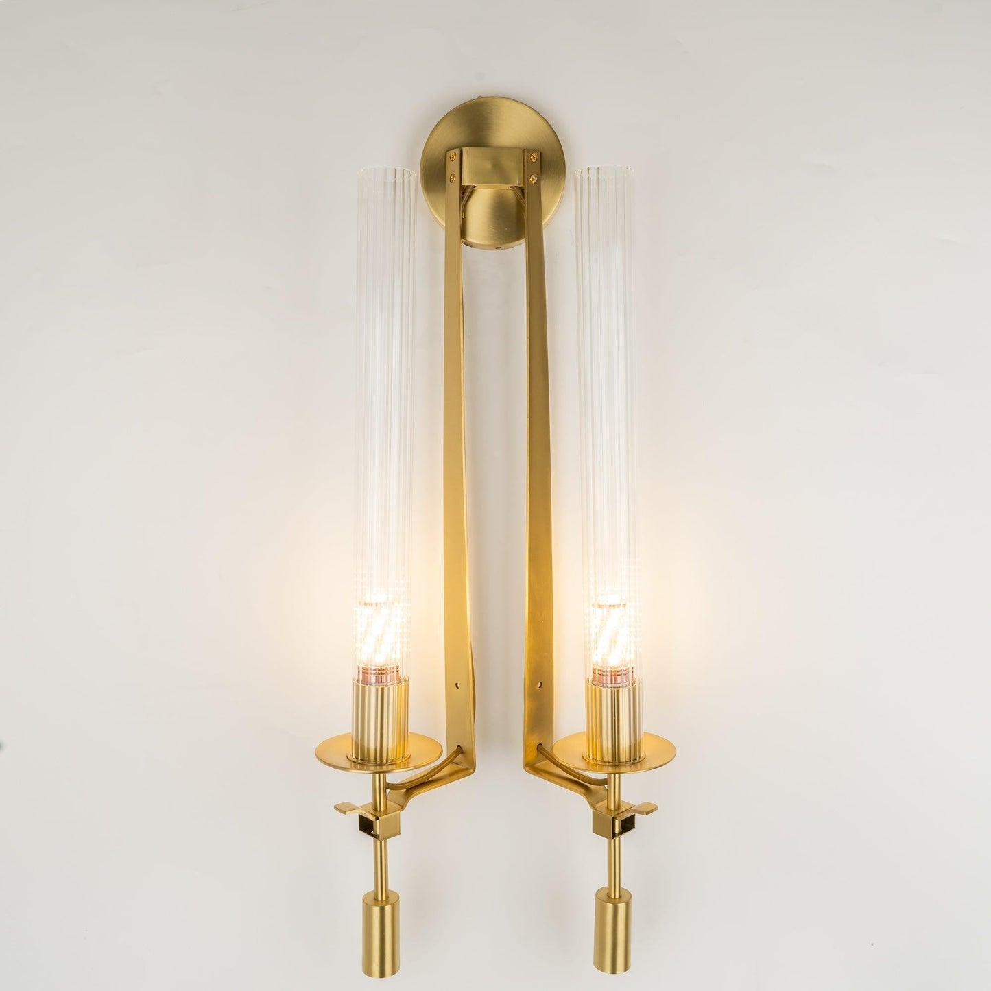 French Ribbed Glass Wall Light, Bedroom Wall Sconce, detail 91