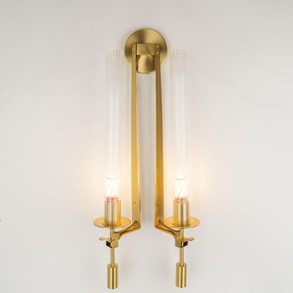 French Ribbed Glass Wall Light, Bedroom Wall Sconce, detail 91