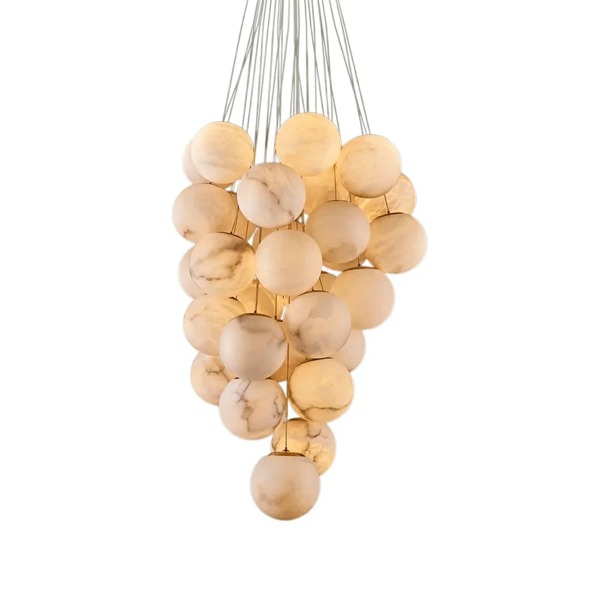 Grape-Shaped Alabaster Cluster Chandelier - Tianguang Alabaster Lighting