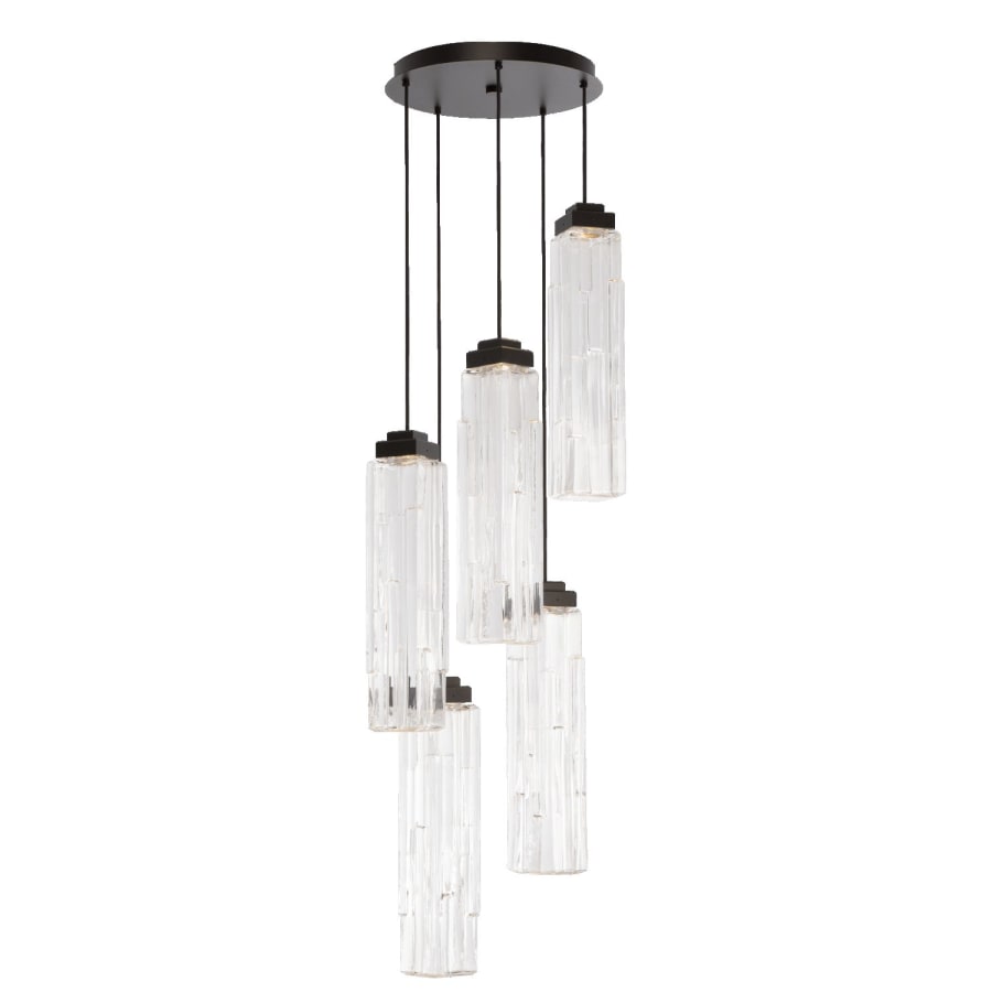 Ledgestone 5 Light 20" Wide LED Multi Light Natural Stone Pendant - Tianguang Alabaster Lighting