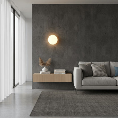 Hemera Half-Globe Wall Light, Bedroom Wall Sconce, detail 3