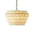 Hexagonal Layered Alabaster Chandelier - Tianguang Alabaster Lighting