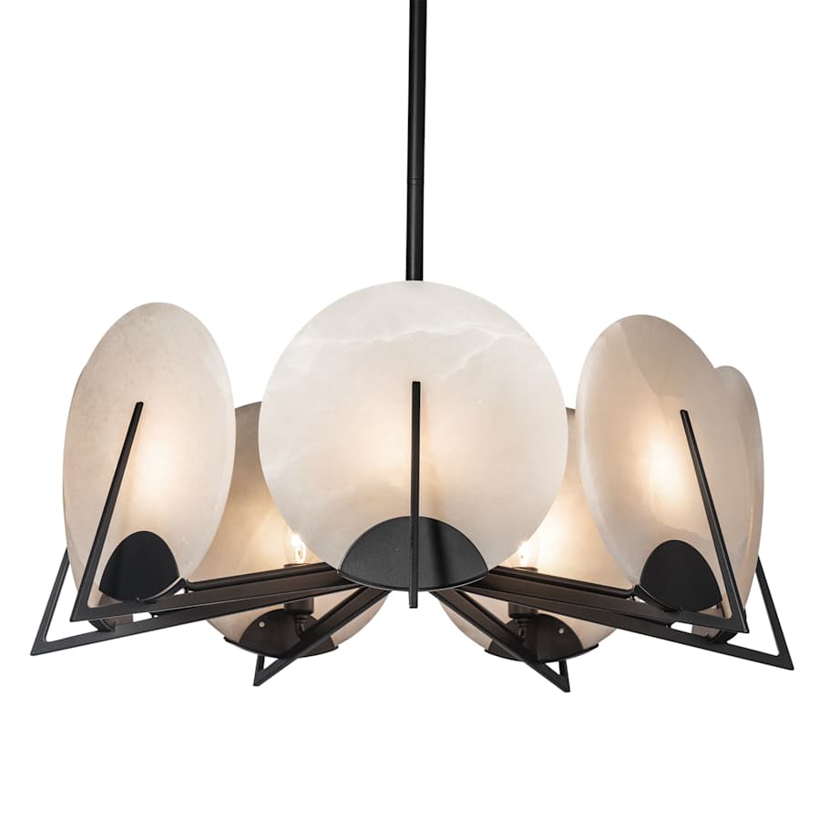 Callisto 7 Light 29" Wide Natural Stone Pendant - Tianguang Alabaster Lighting