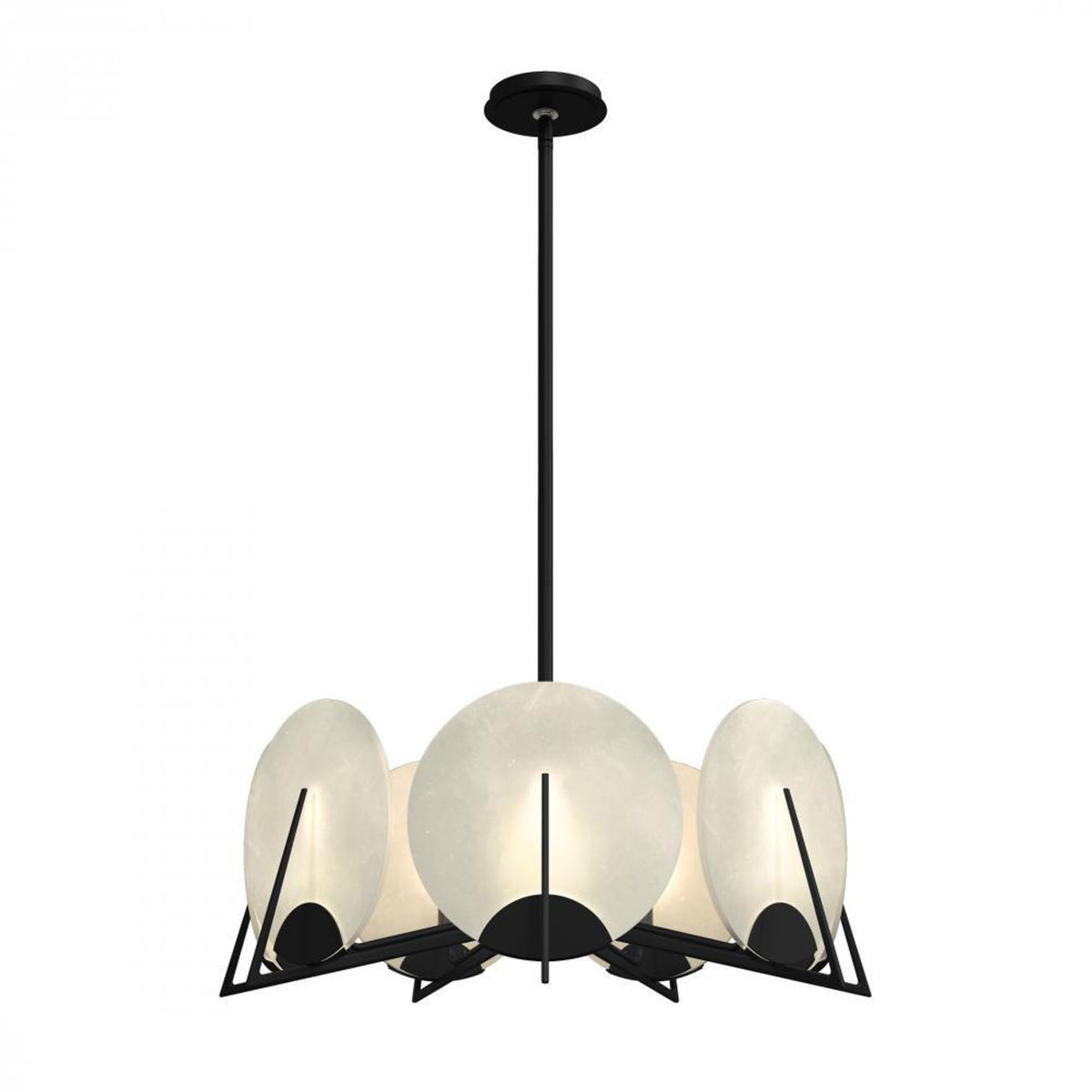 Callisto Alabaster Pendant, 7-Light, White, 28.1"W - Tianguang Alabaster Lighting