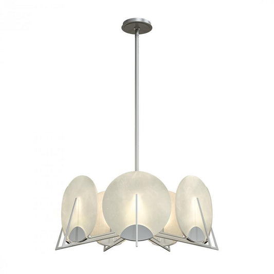 Callisto Alabaster Pendant, 7-Light, Bronze, 28.1"W - Tianguang Alabaster Lighting